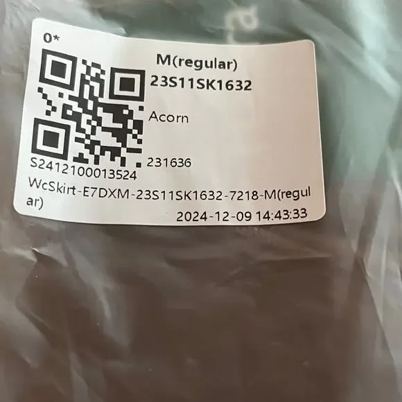 Halara High Waisted Back Zipper Split Hem 2-in-1 Corduroy Casual Skirt Brown M - Picture 2 of 10